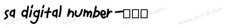 sa digital number字体转换